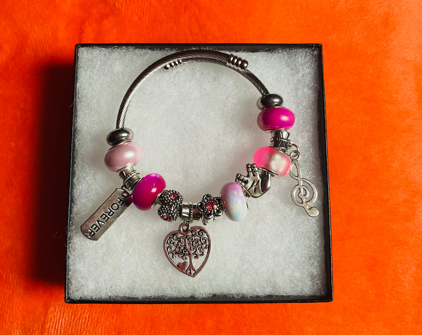 Pink Series charm bracelet