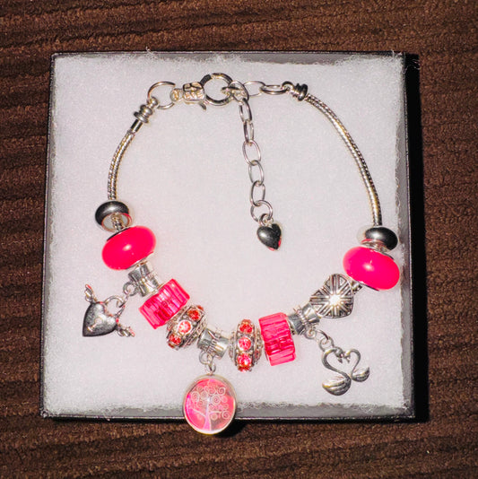 Pink Series charm bracelet