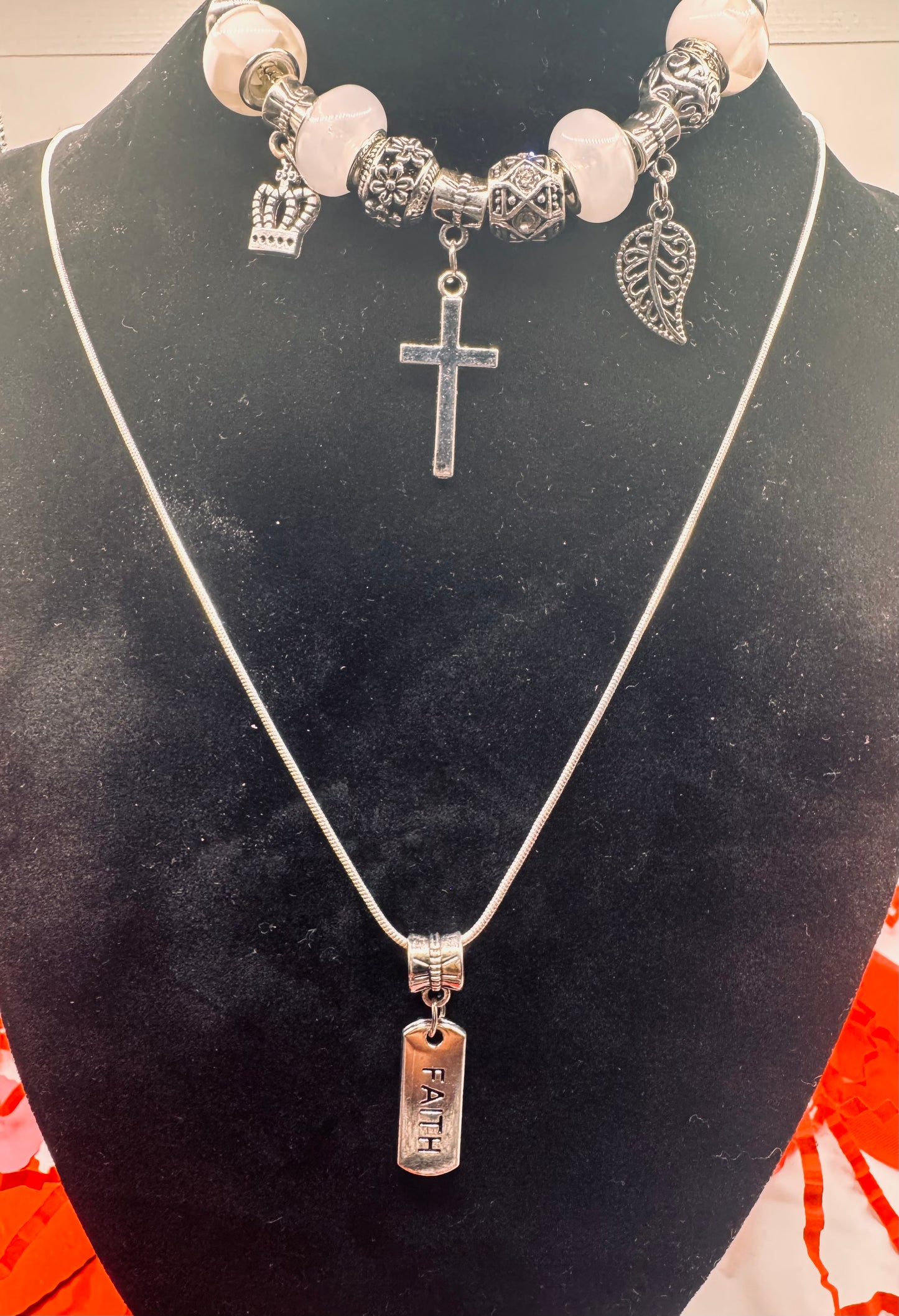 Charm Bracelet necklace set