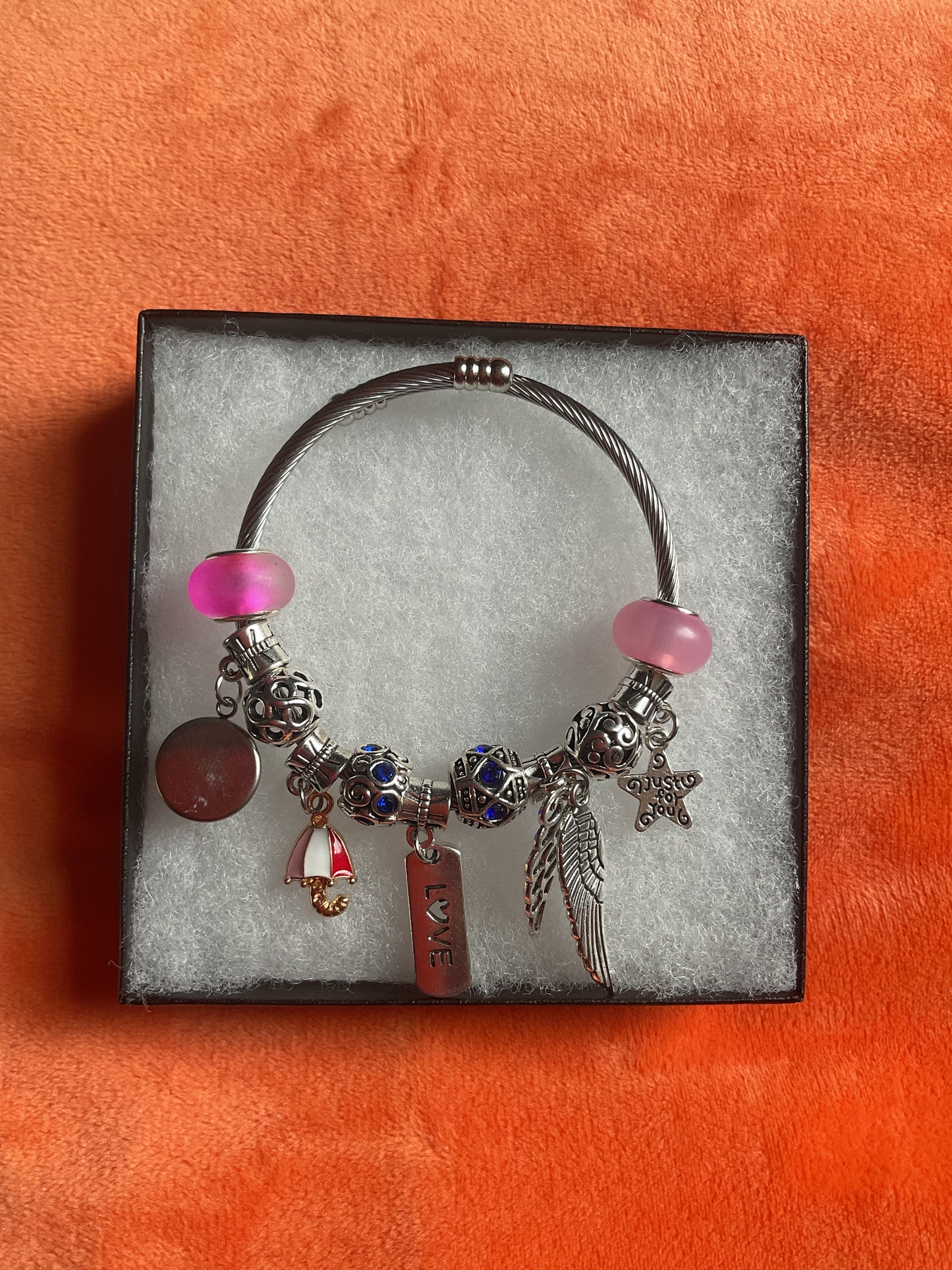 Pink Series charm bracelet