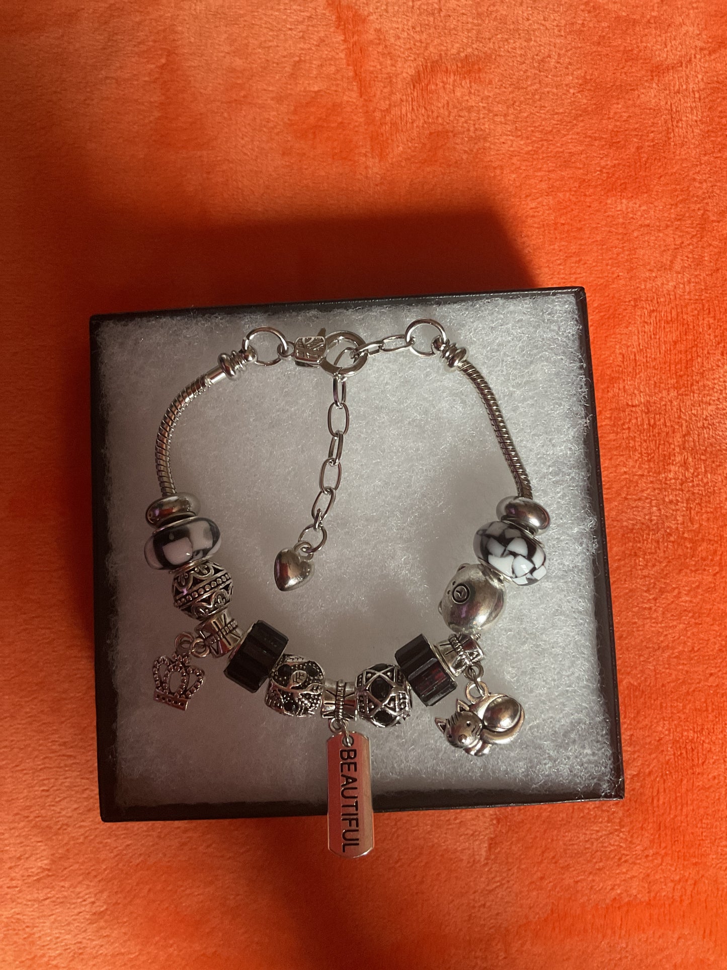 Onyx series charm bracelet