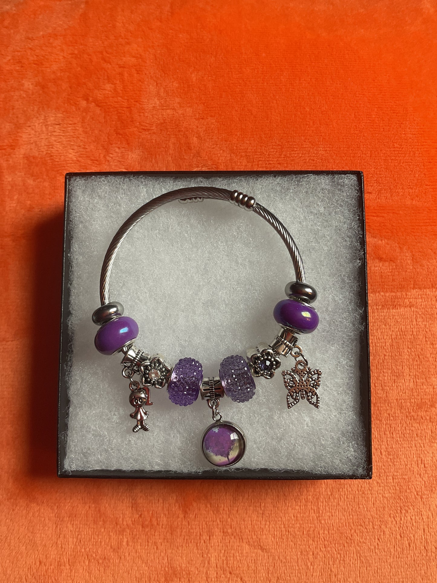 Purple Series charm bracelet