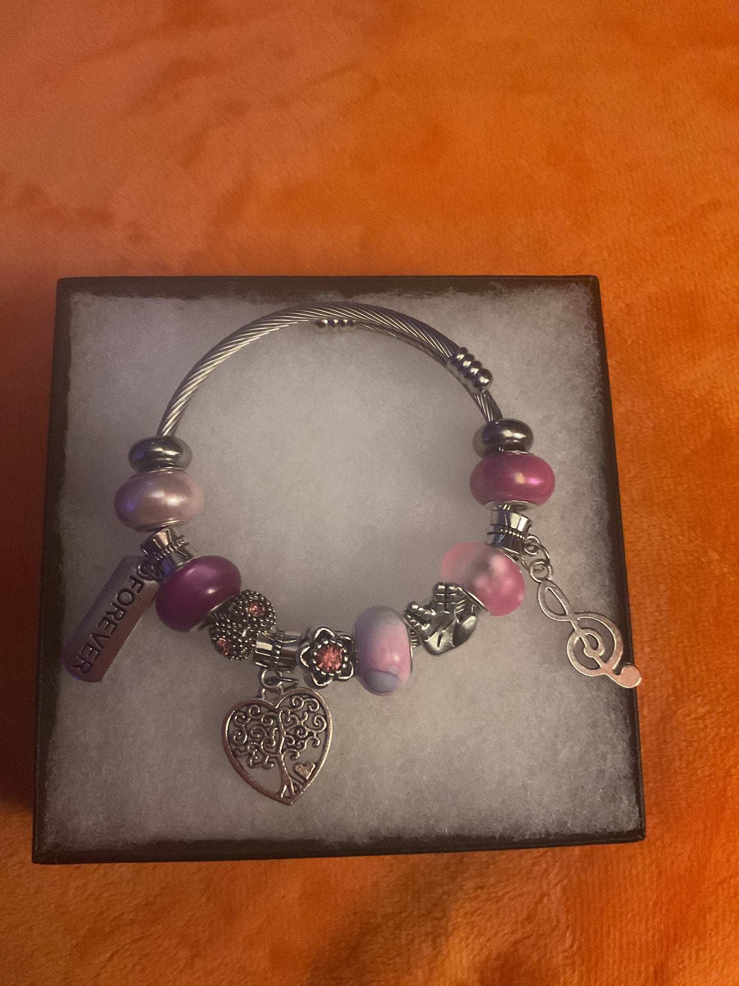 Pink Series charm bracelet